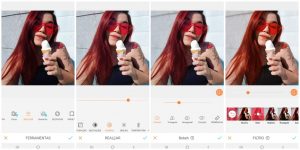 girl icecream red hair editing