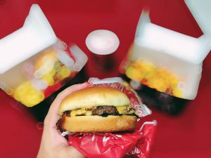 foto caseira de hamburguer