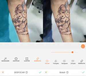 Tutorial de edição de uma tatuagem usando as ferramentas do AirBrush