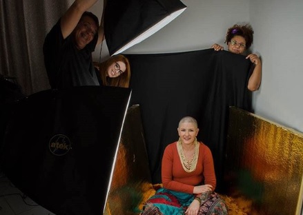Bastidores de projeto fotógrafico do outubro rosa