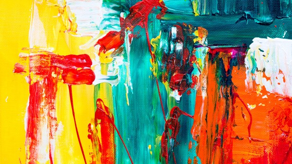 arte abstracto con colores llamativos