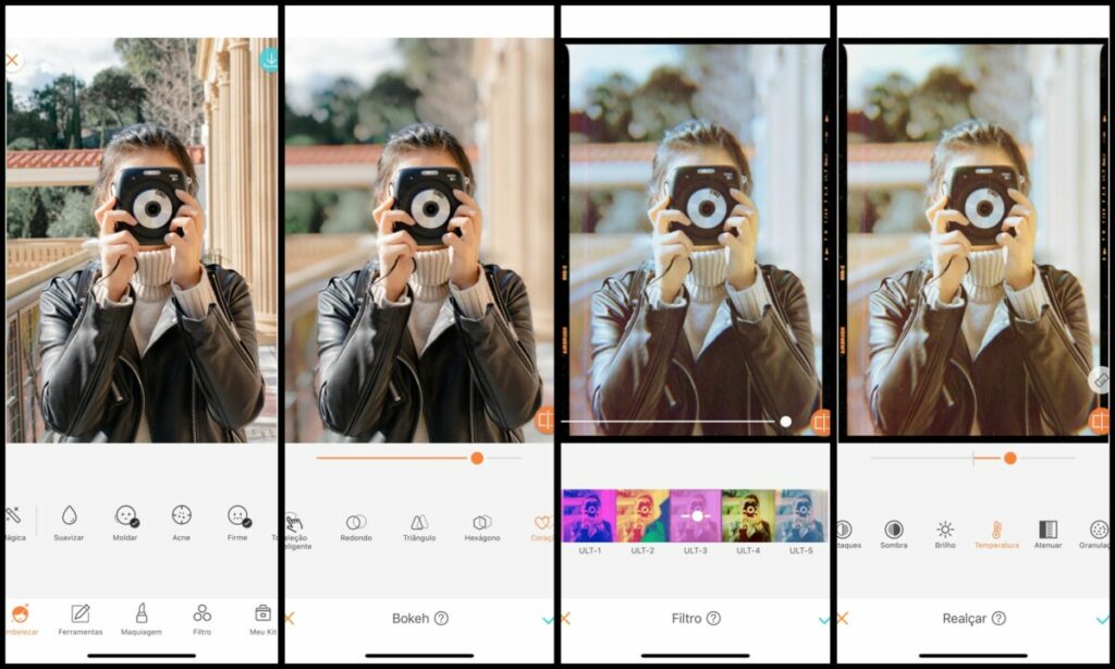 Faça fotos com câmera