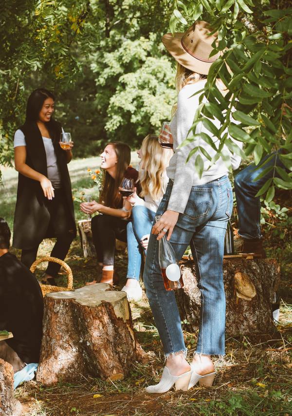 a group of friends having a picnic in the park