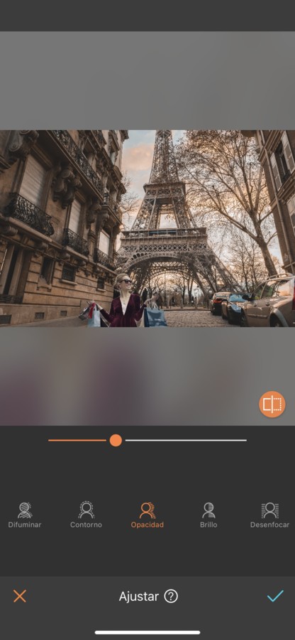 Paris editada con Opacidad