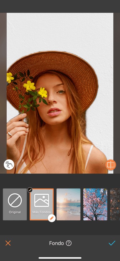 foto estilo pop art de mujer con sombrero y flores