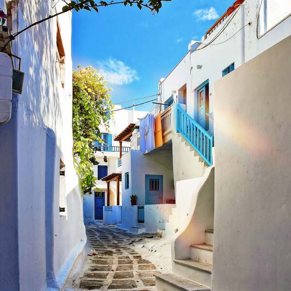 Foto de una calle en Grecia