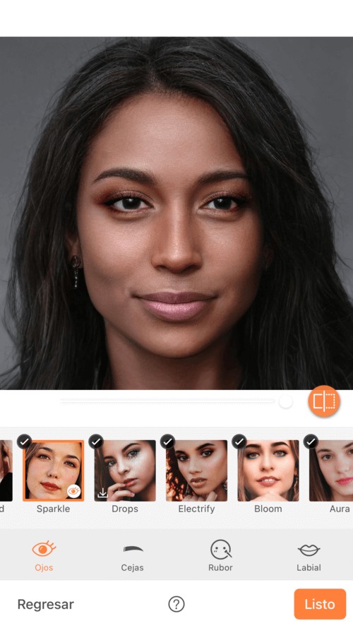 closeup de maquillage de mujer