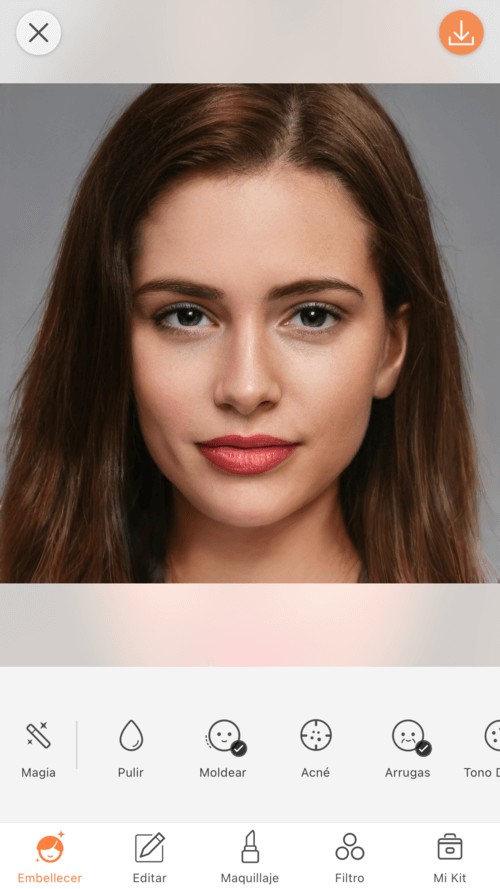 closeup de maquillage de mujer