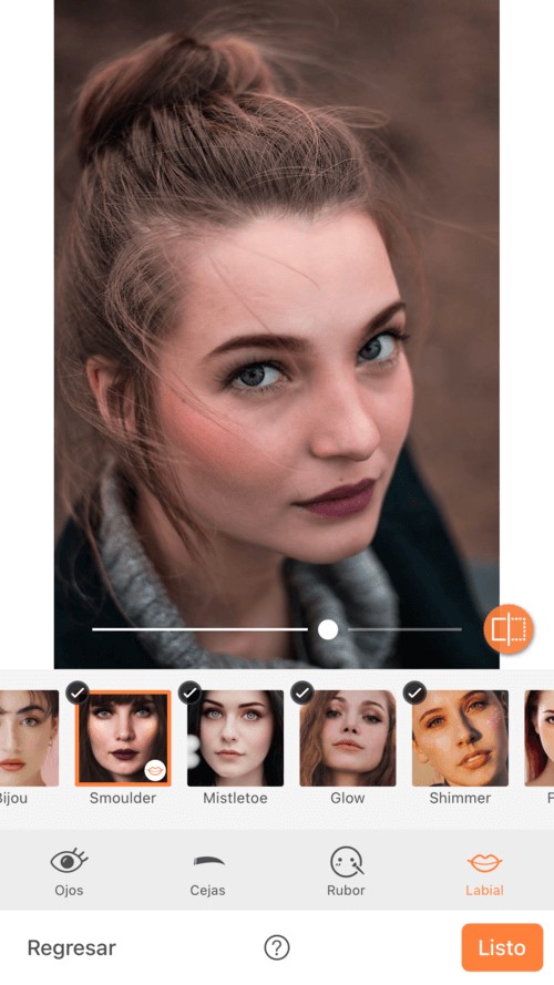 edición de foto con maquillaje virtual