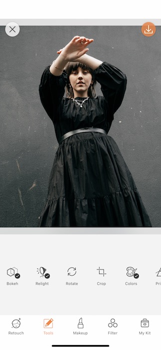 woman wearing a black dress