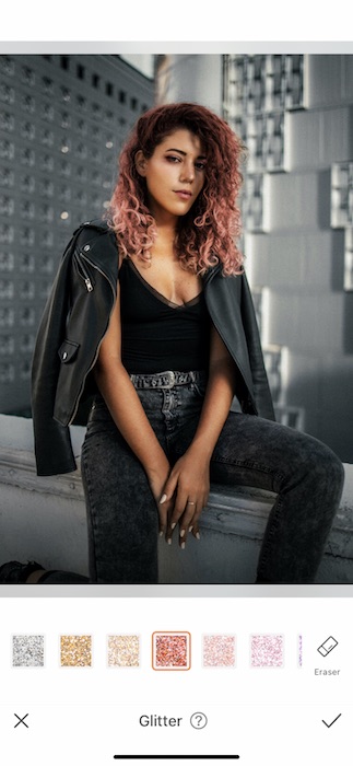 girl with black leather jacket and pink hair 