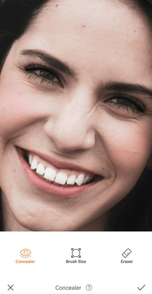 closeup of smiling woman