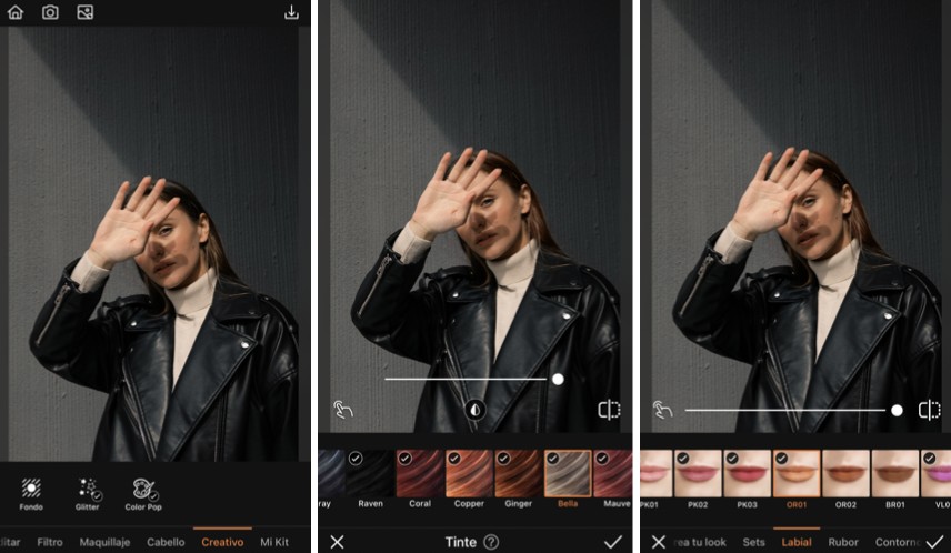 edición de foto de mujer durante la Golden Hour, con sombras y luz en el rostro