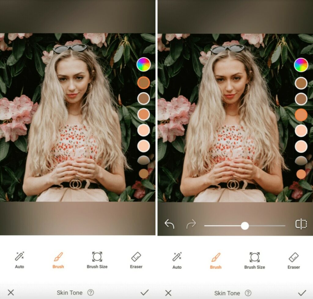 Virgo edit using Skin Tone tool