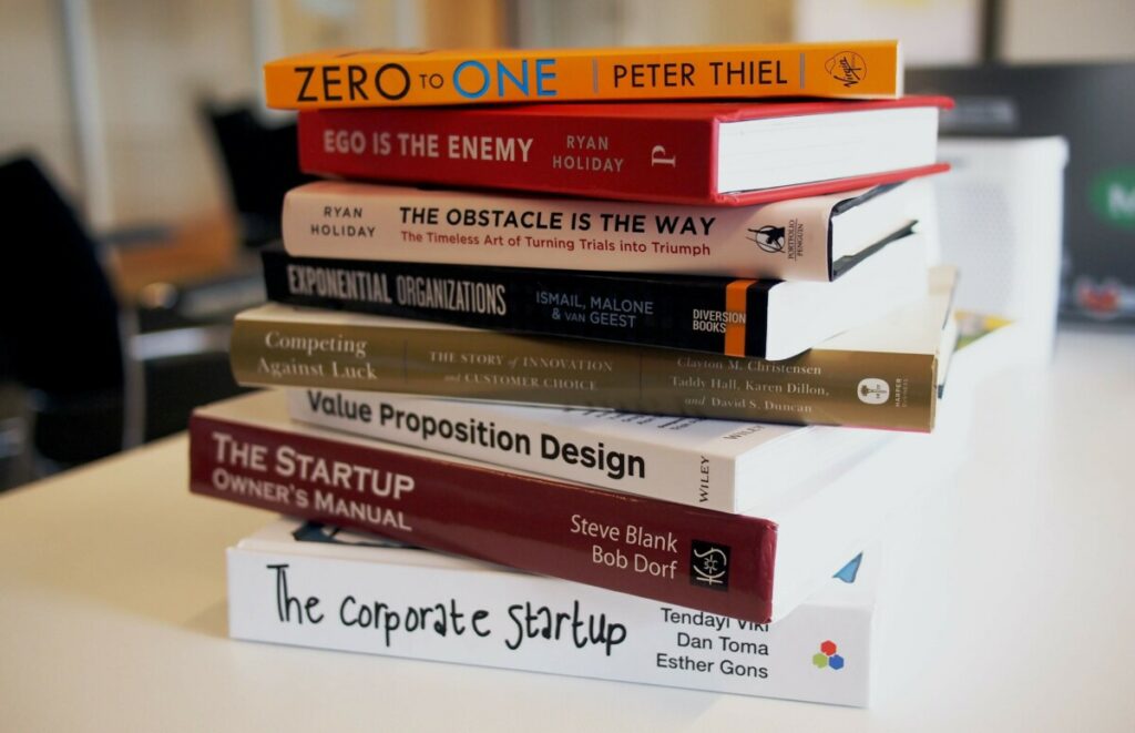 a stack of books