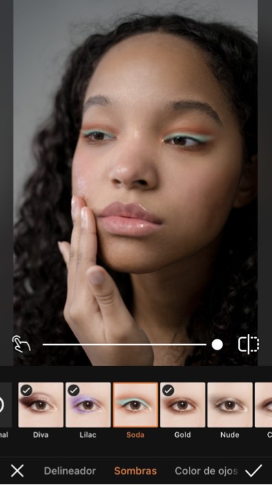 edición de fotos de Maquillaje Glowy