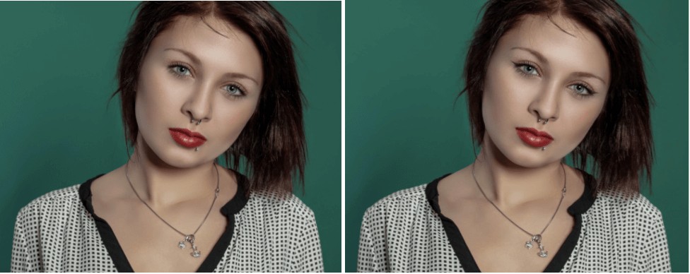 woman with short hair, piercings and eye liner