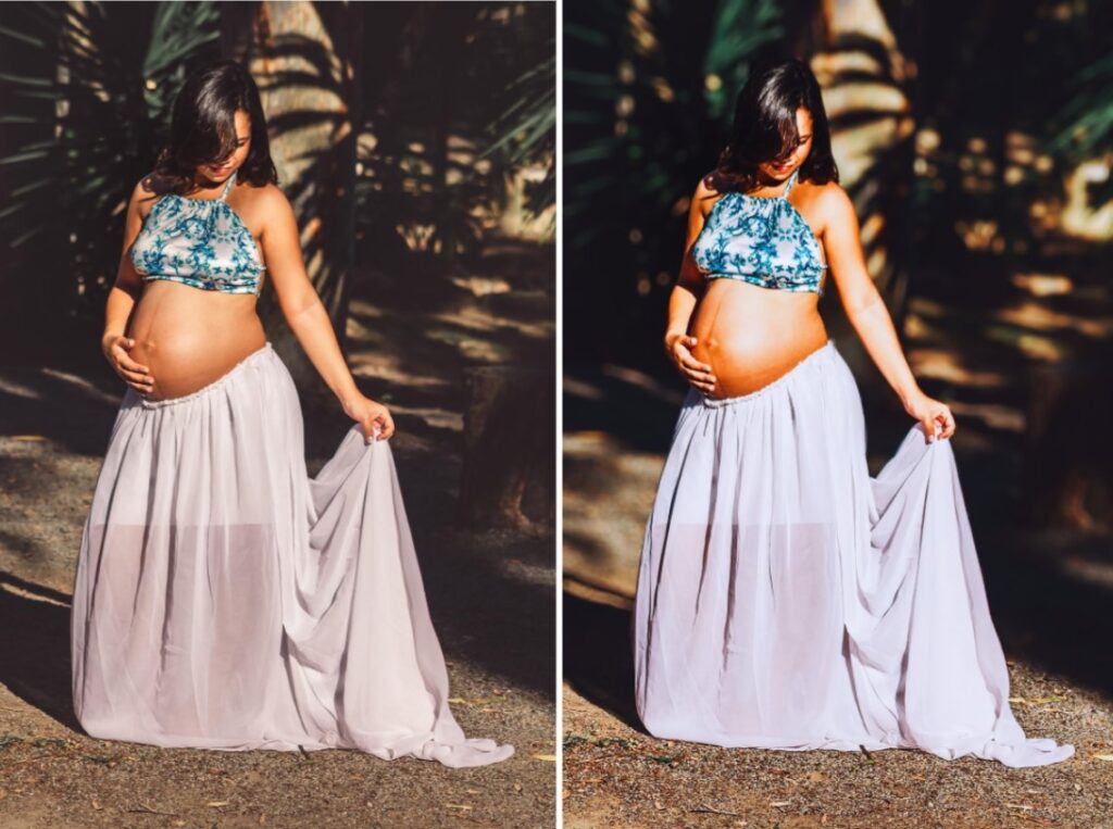 Maternity Photoshoot - before & after