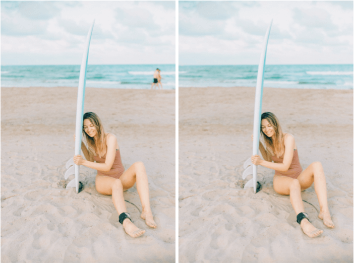 Eliminar photobombs en la playa