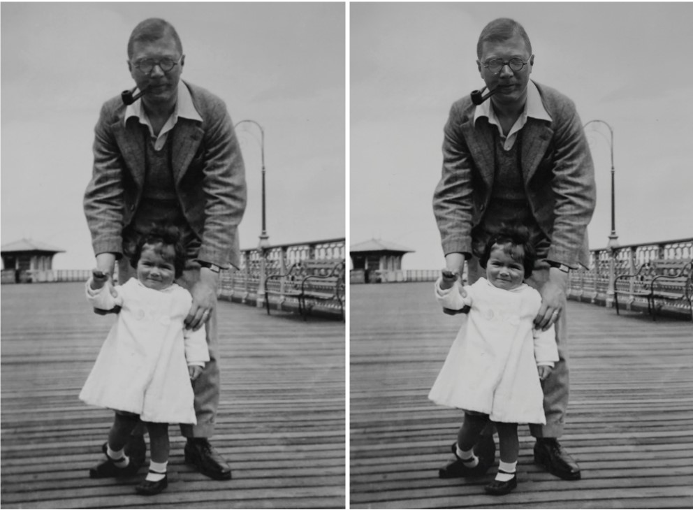 Restore Old Pictures - man with child