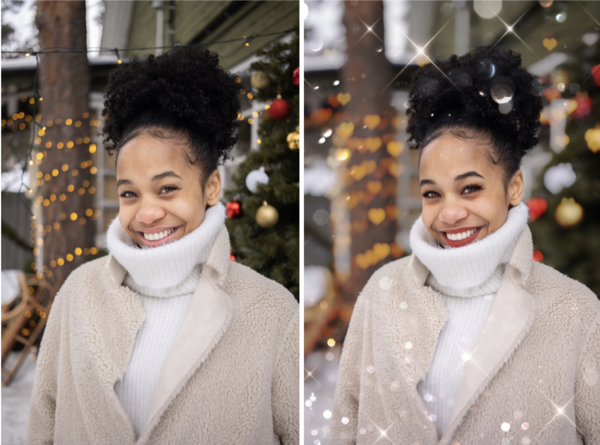 Édition de Noël avant et après
