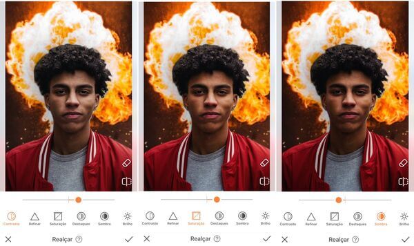Edição de foto de um homem negro com o app do AirBrush
