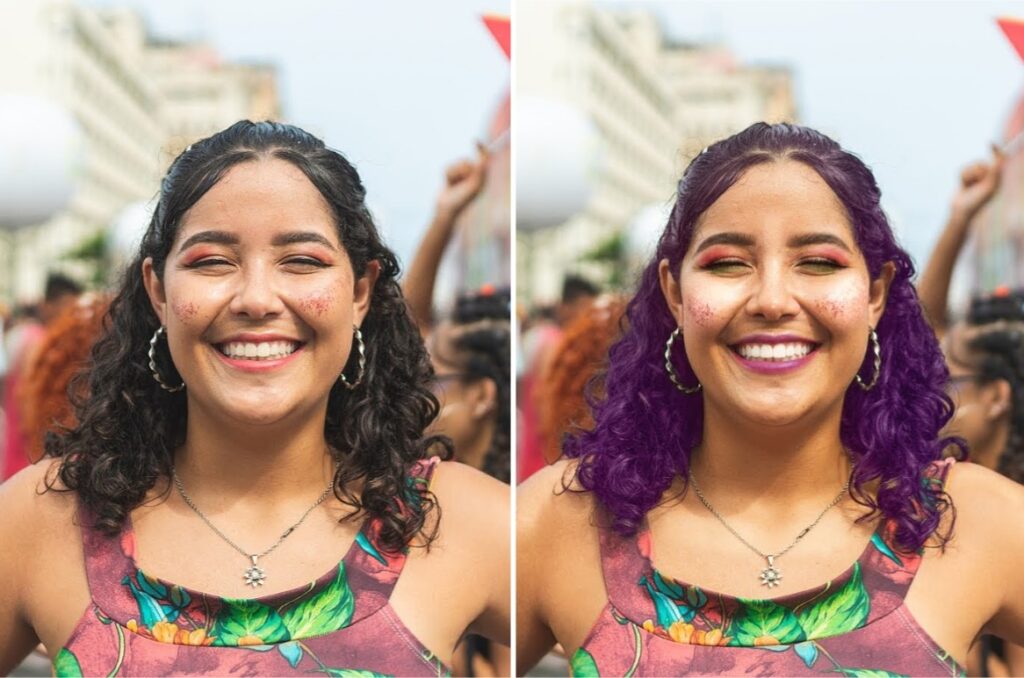 mardi gras photos - before and after